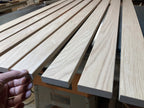 Sada latí z červeného dubu – hobľované so zaoblenými hranami – 9 kusov rôznych rozmerov