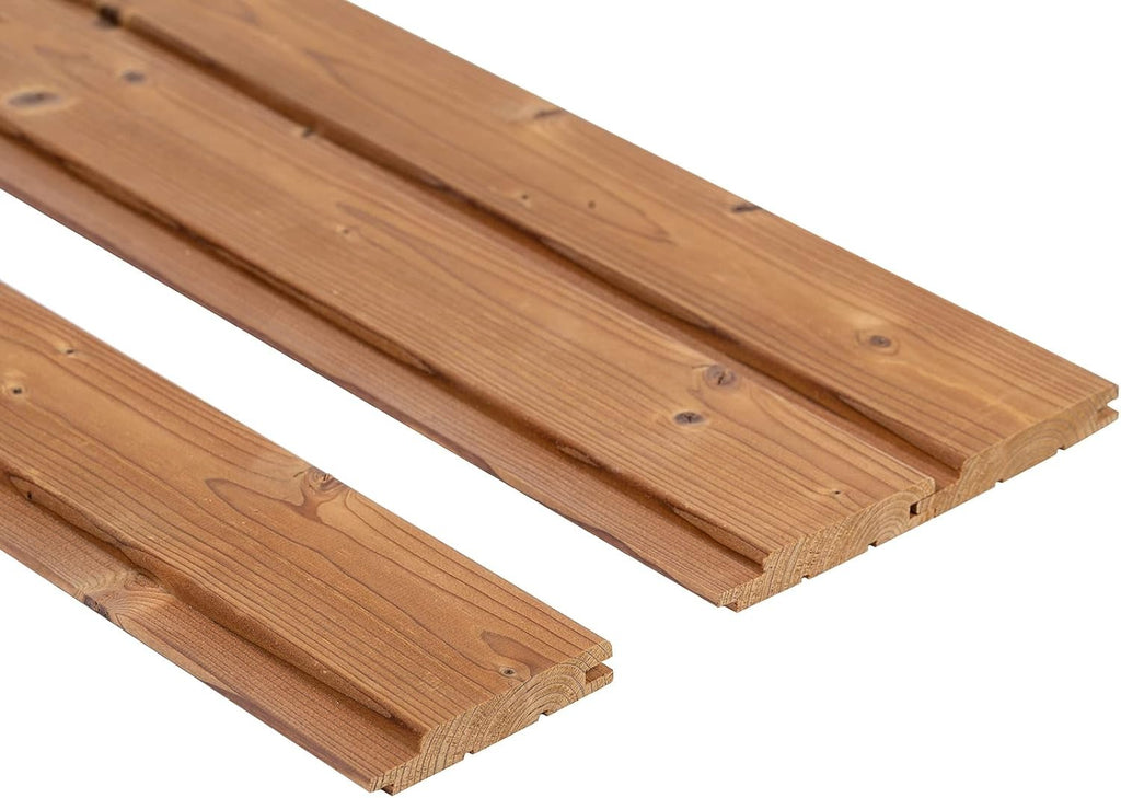 Termicky upravené smrekové profilované dosky STP 15 × 90 mm – sáuna, interiér, fasáda, balíenie 6 ks